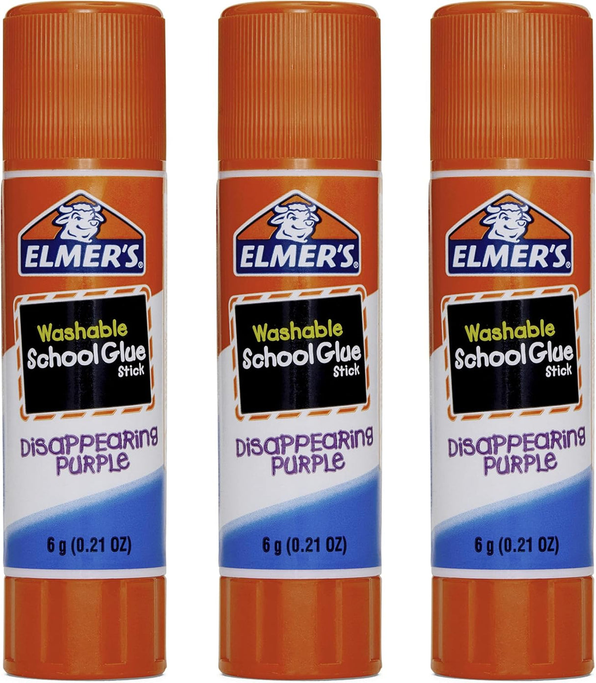 Elmer's Washable Dissappearing Purple School Glue Sticks - 3 Pack-026000005203-LR-202293-3-LR eShop