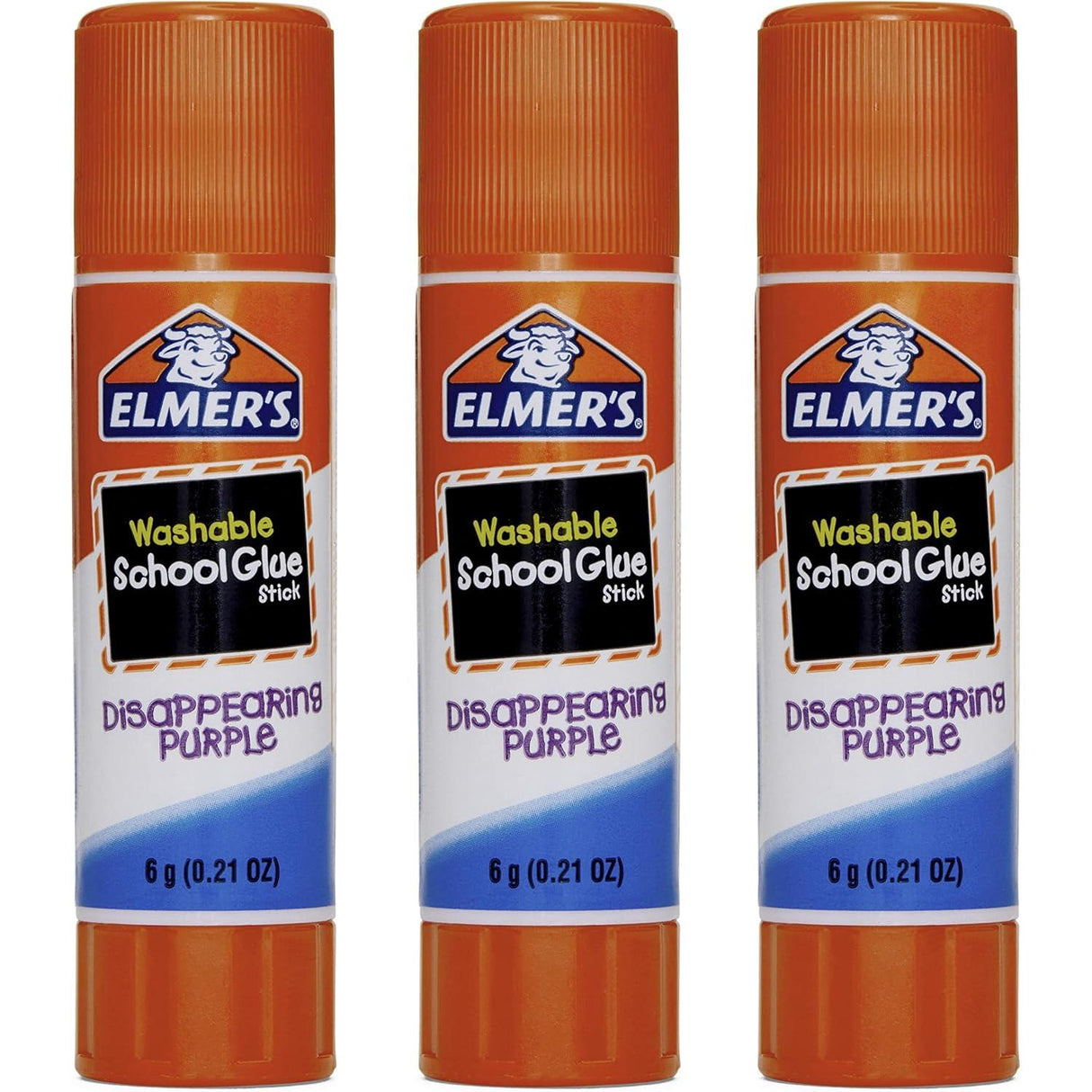 Elmer's Washable Dissappearing Purple School Glue Sticks - 3 Pack-026000005203-LR-202293-3-LR eShop