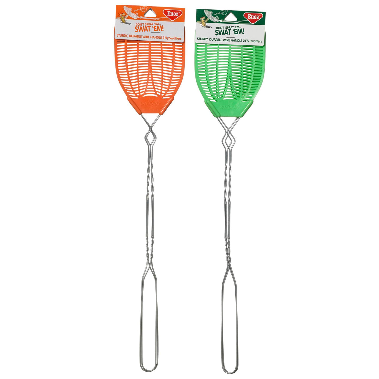 Enoz Heavy Duty Flyswatter with Vented Design - Assorted Colors, 2 count-070922100348-LR-254717-1-LR eShop