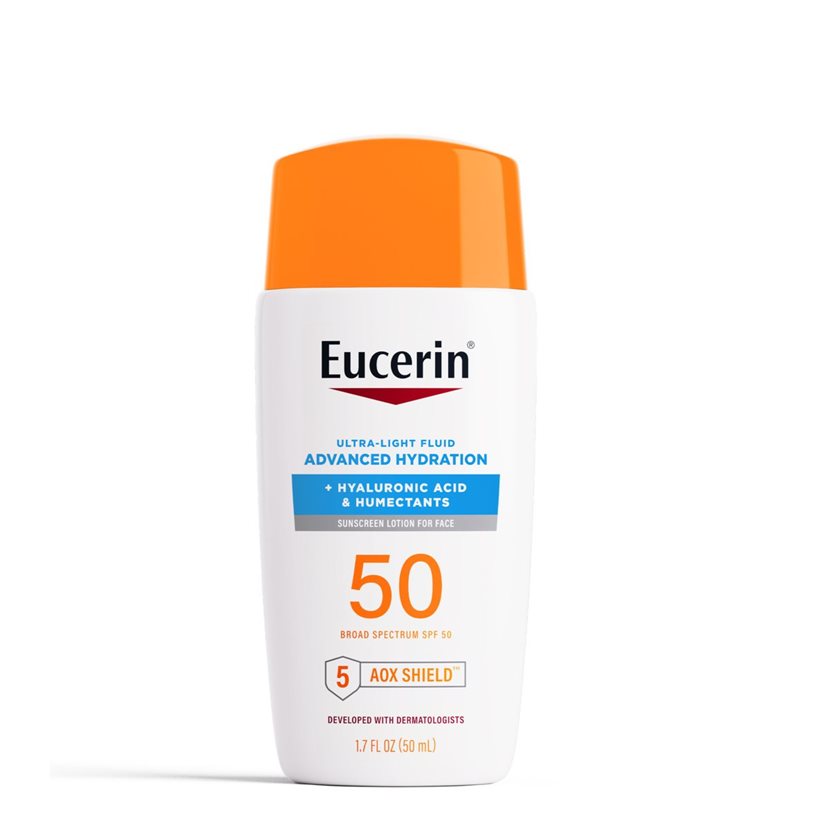 Eucerin Sun Advanced Hydration Ultra-Light Face Sunscreen SPF 50 With Hyaluronic Acid and Humectants, 1.7 Fl Oz Bottle-072140039752-LR-363534-1-LR eShop