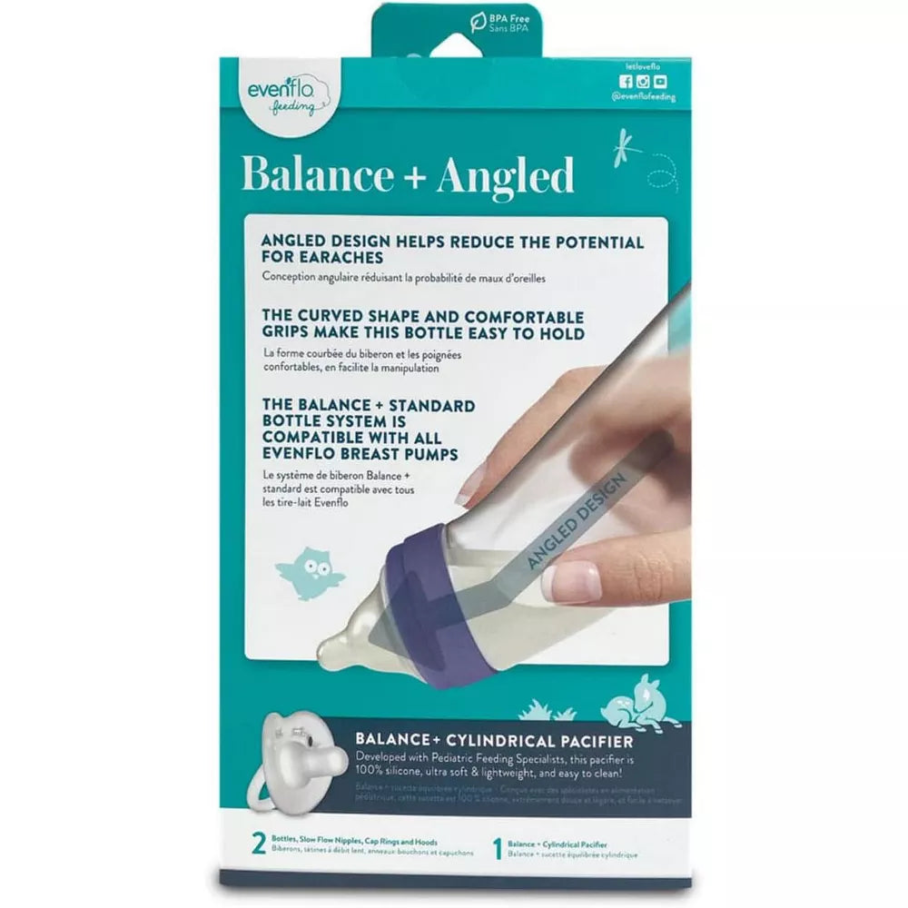 evenflo Balance Plus Angled Baby Bottle Standard Flow - 0M+, 9 oz-849409004772-LR-355954-2-LR eShop