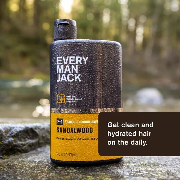 Every Man Jack 2-in-1 Shampoo + Conditioner - Sandalwood, 3 oz-878639013650-LR-361011-4-LR eShop