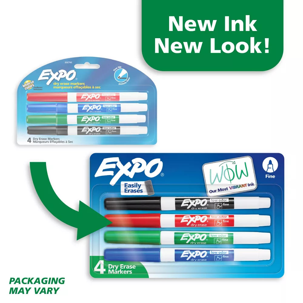 EXPO Fine Tip Dry Erase Markers - Assorted Colors, 4 count-071641866744-LR-197768-2-LR eShop