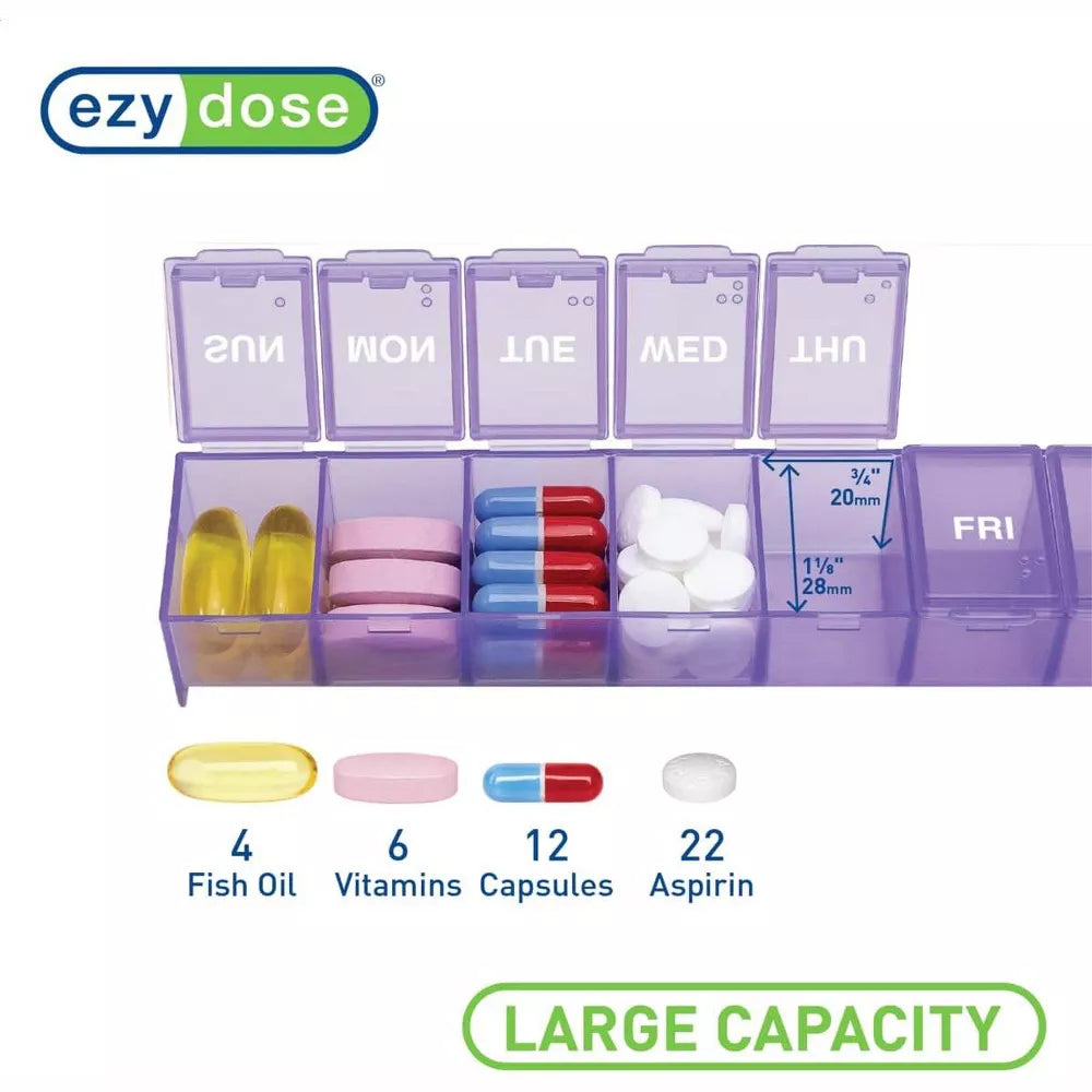 ezy dose Classic Weekly 7 Day Large Pill Planner - Assorted-025715670065-LR-101655-2-LR eShop