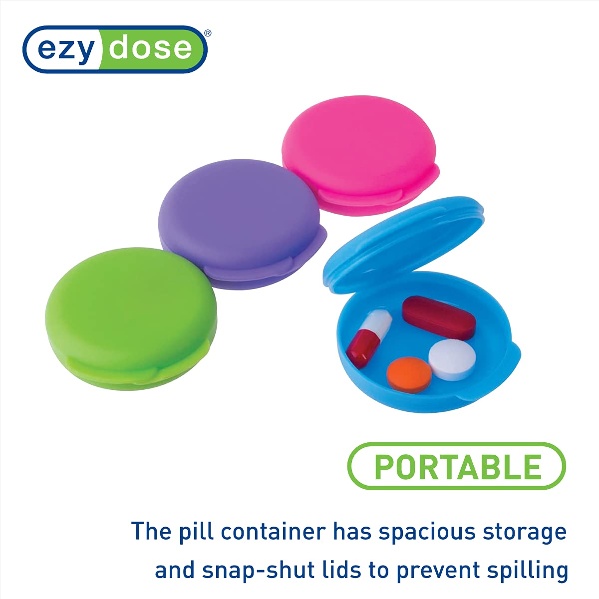 ezy dose Daily Rounds Pill Container Set - Assorted Colors, 2 count-025715677002-LR-309972-4-LR eShop