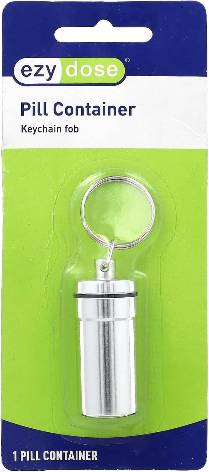 ezy dose Deluxe Metal Pill Fob Key Chain - Assorted Colors-025715681306-LR-303574-1-LR eShop