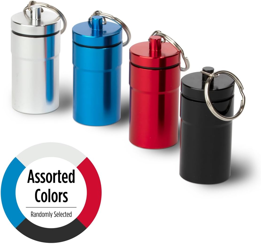 ezy dose Deluxe Metal Pill Fob Key Chain - Assorted Colors-025715681306-LR-303574-3-LR eShop