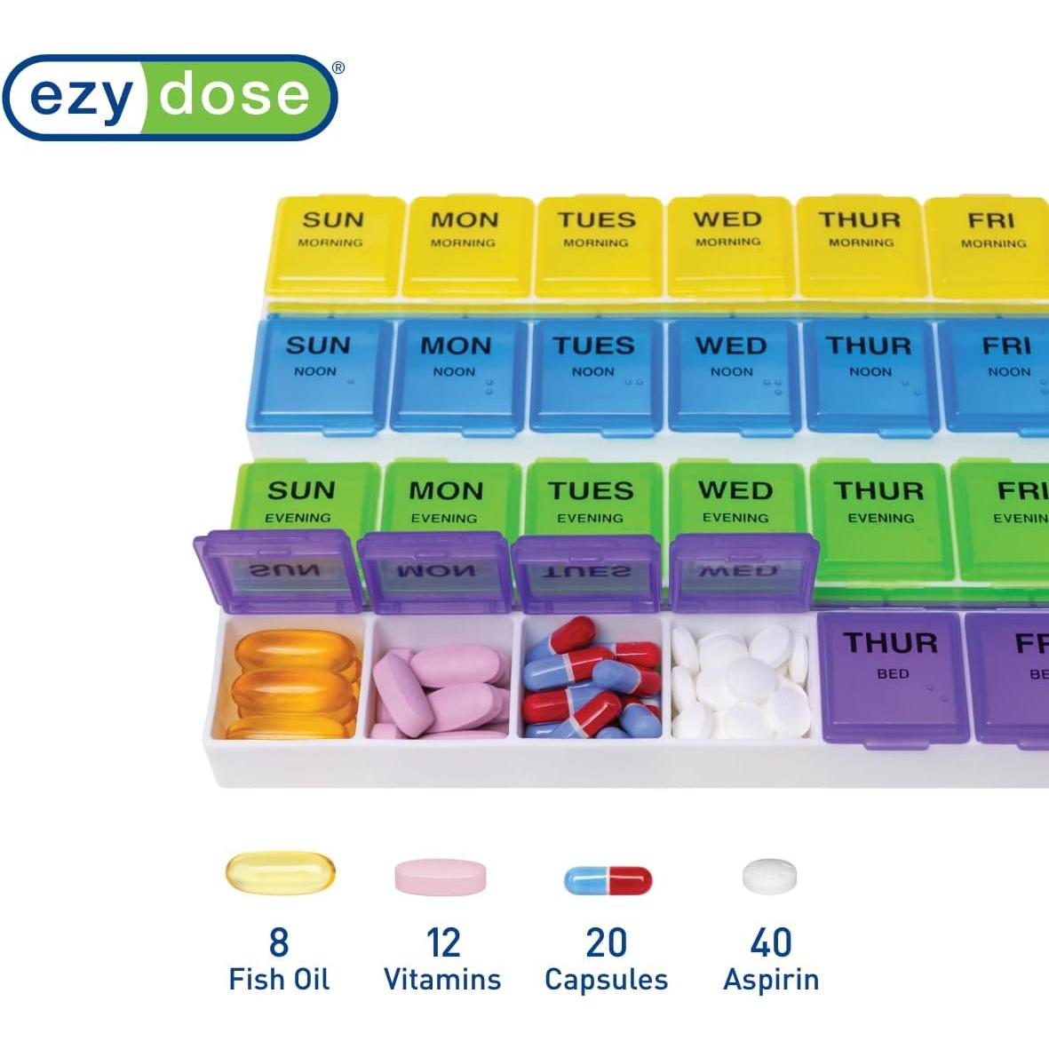 ezy dose Medtime Planner Large Pill Weekly Planner - Multicolored-025715671697-LR-254174-4-LR eShop