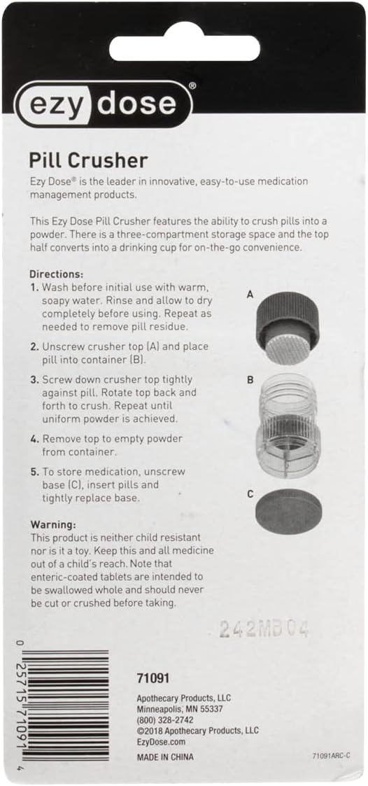 ezy dose Pill Crusher with Built-In Storage Container - Assorted Colors-025715710914-LR-97983-8-LR eShop