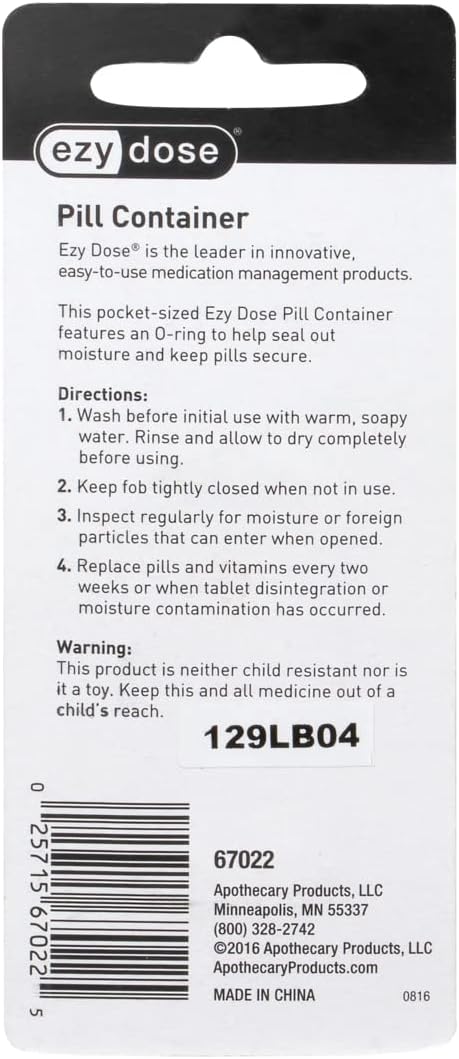 ezy dose Pocket Fob Pill Container Portable Mini Case for On the Go Medication Storage-025715670225-LR-101462-7-LR eShop