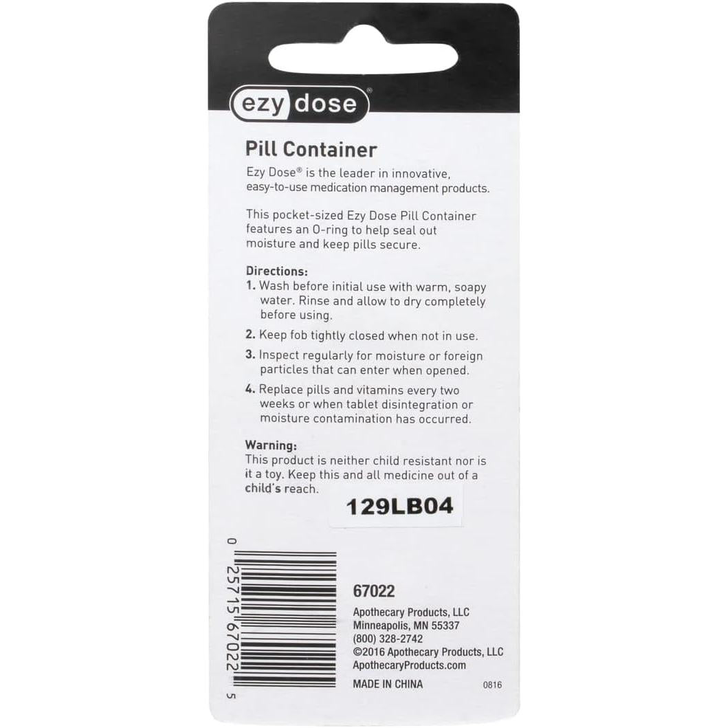 ezy dose Pocket Fob Pill Container Portable Mini Case for On the Go Medication Storage-025715670225-LR-101462-7-LR eShop