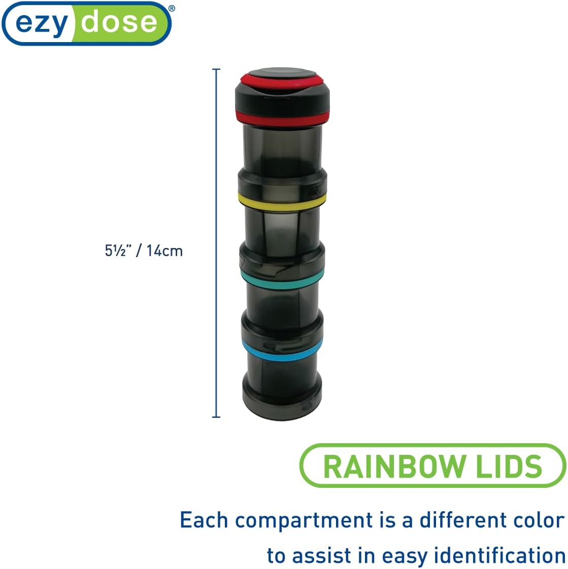 ezy dose Stackable Four Day Pill Organizer - Rainbow-025715014661-LR-355360-4-LR eShop