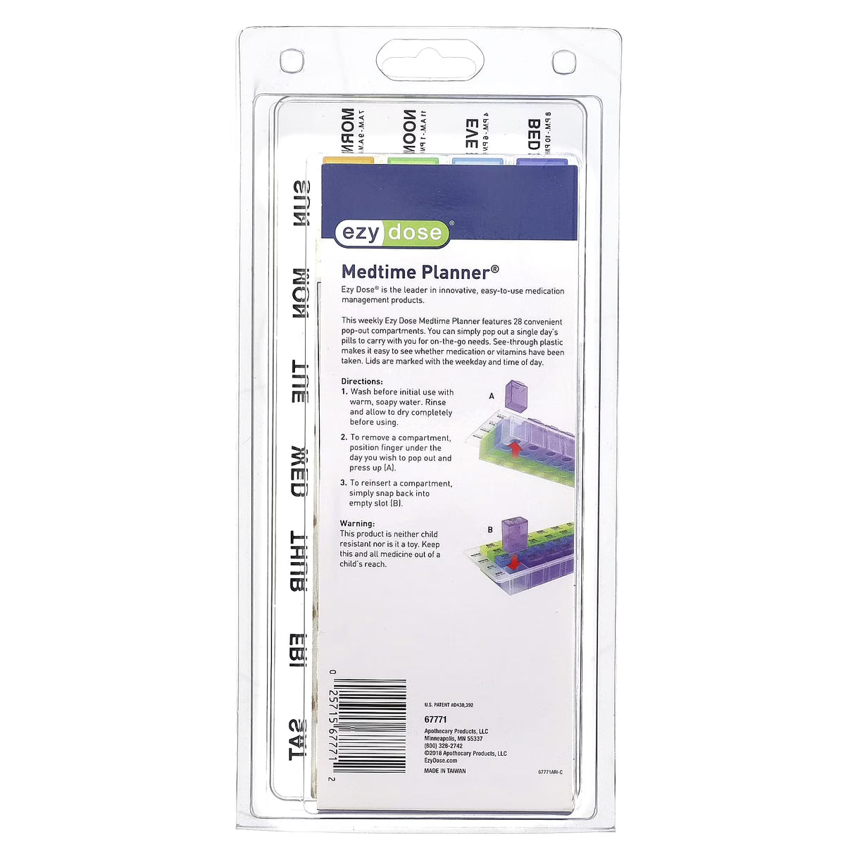 ezy dose Weekly 4 Times a Day Pill Organizer - Rainbow-025715012360-LR-339067-5-LR eShop