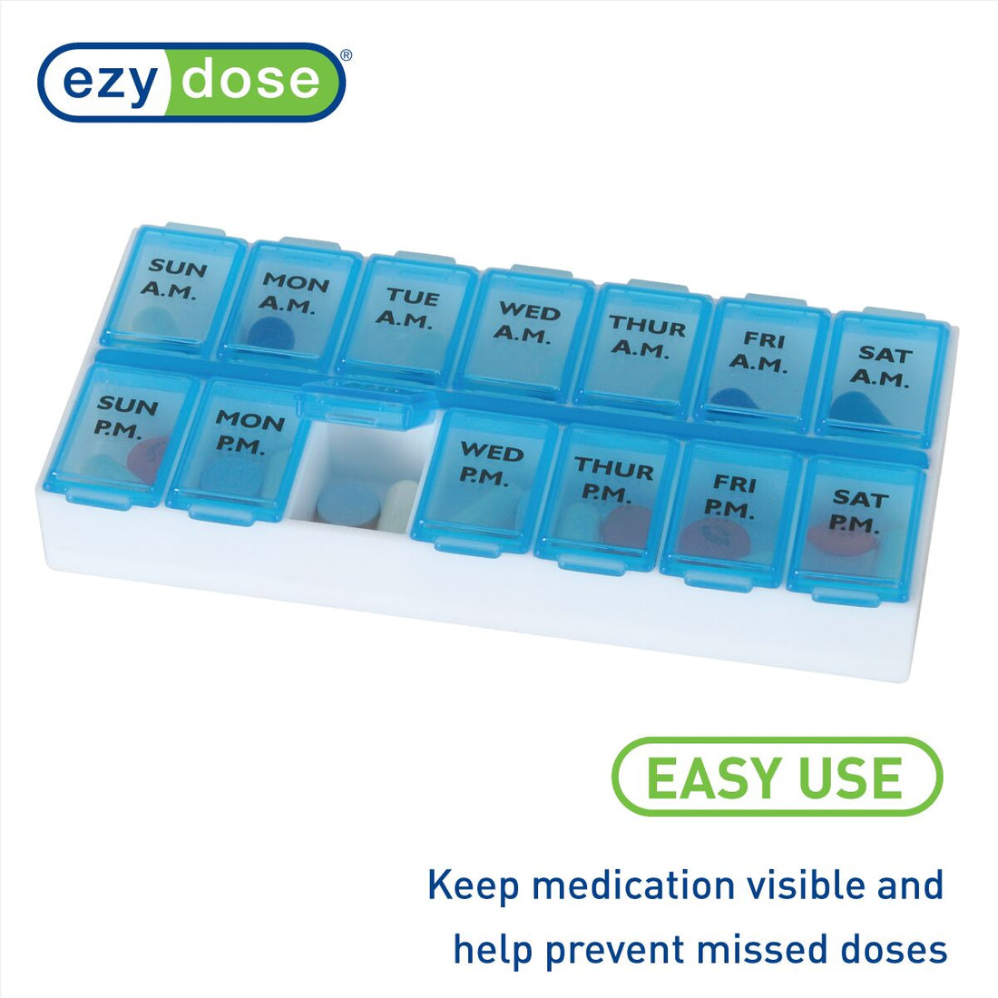 ezy dose Weekly AM/PM Pill Organizer - Assorted-025715673752-LR-254178-6-LR eShop