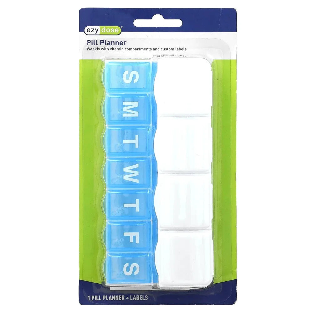ezy dose Weekly Pill Planner with Vitamin Compartments and Labels - Assorted Colors-025715676944-LR-307574-1-LR eShop
