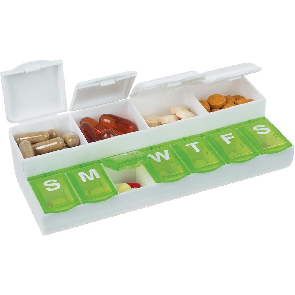 ezy dose Weekly Pill Planner with Vitamin Compartments and Labels - Assorted Colors-025715676944-LR-307574-2-LR eShop