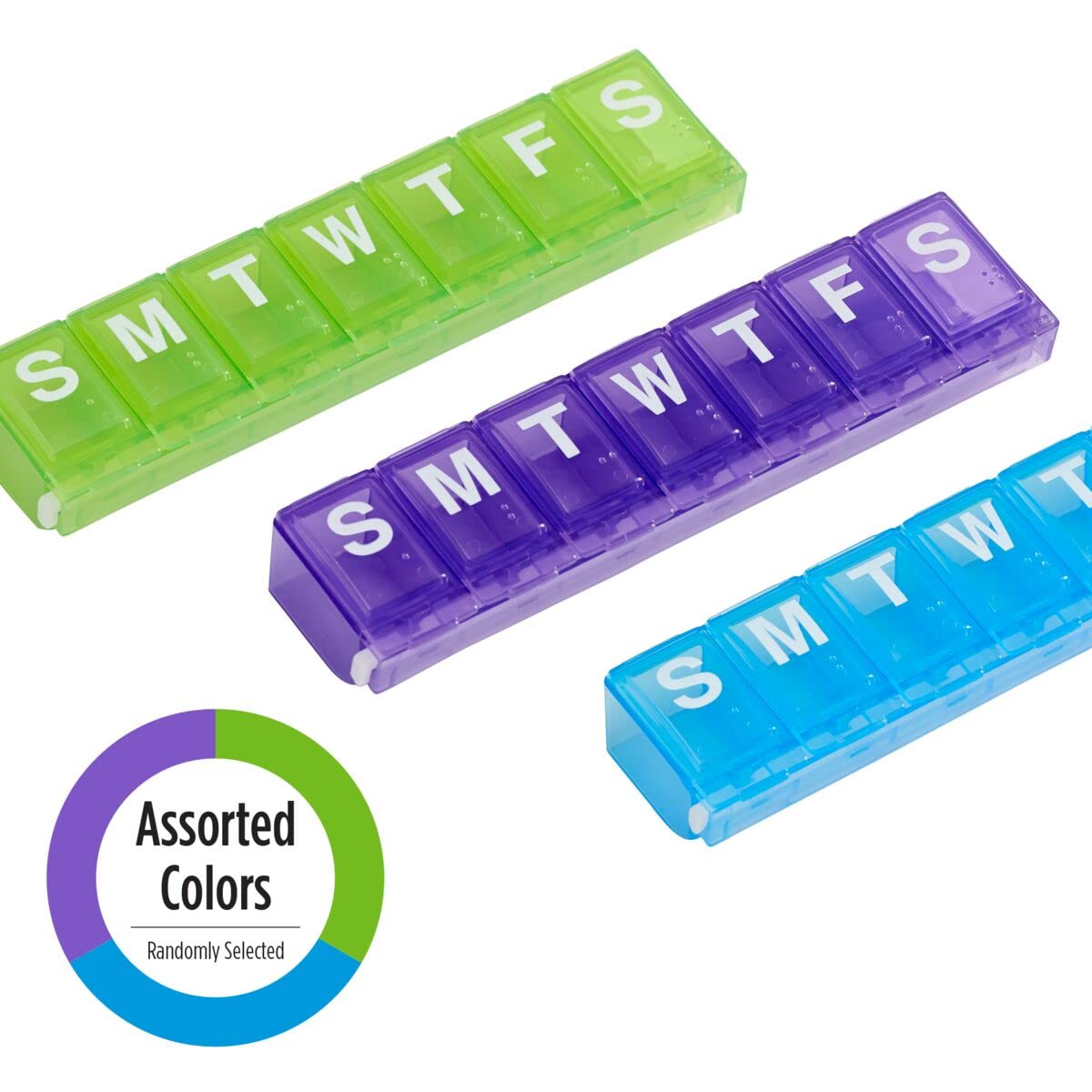 ezy dose Weekly Seven Day Pill Medicine Planner - Assorted Colors-025715679327-LR-113564-7-LR eShop