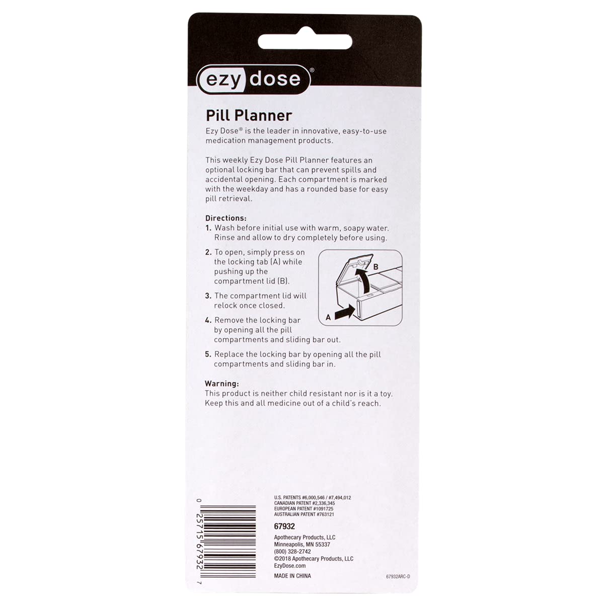 ezy dose Weekly Seven Day Pill Medicine Planner - Assorted Colors-025715679327-LR-113564-8-LR eShop
