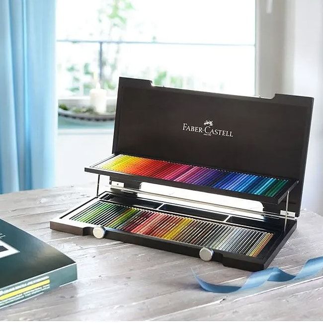 Faber-Castell Polychromos Colored Pencil Deluxe Wood Box Set, 120 count-4005401100133-LR-351086-6-LR eShop