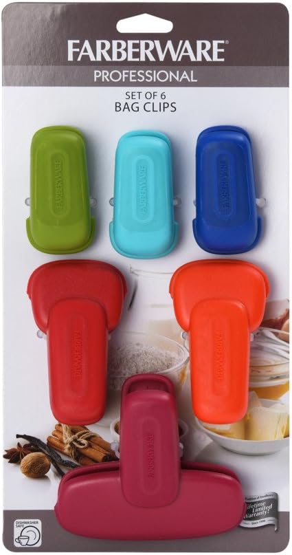 Farberware Professional All-Purpose Magnetic Bag Clips, Assorted Colors-024131378753-LR-342034-1-LR eShop