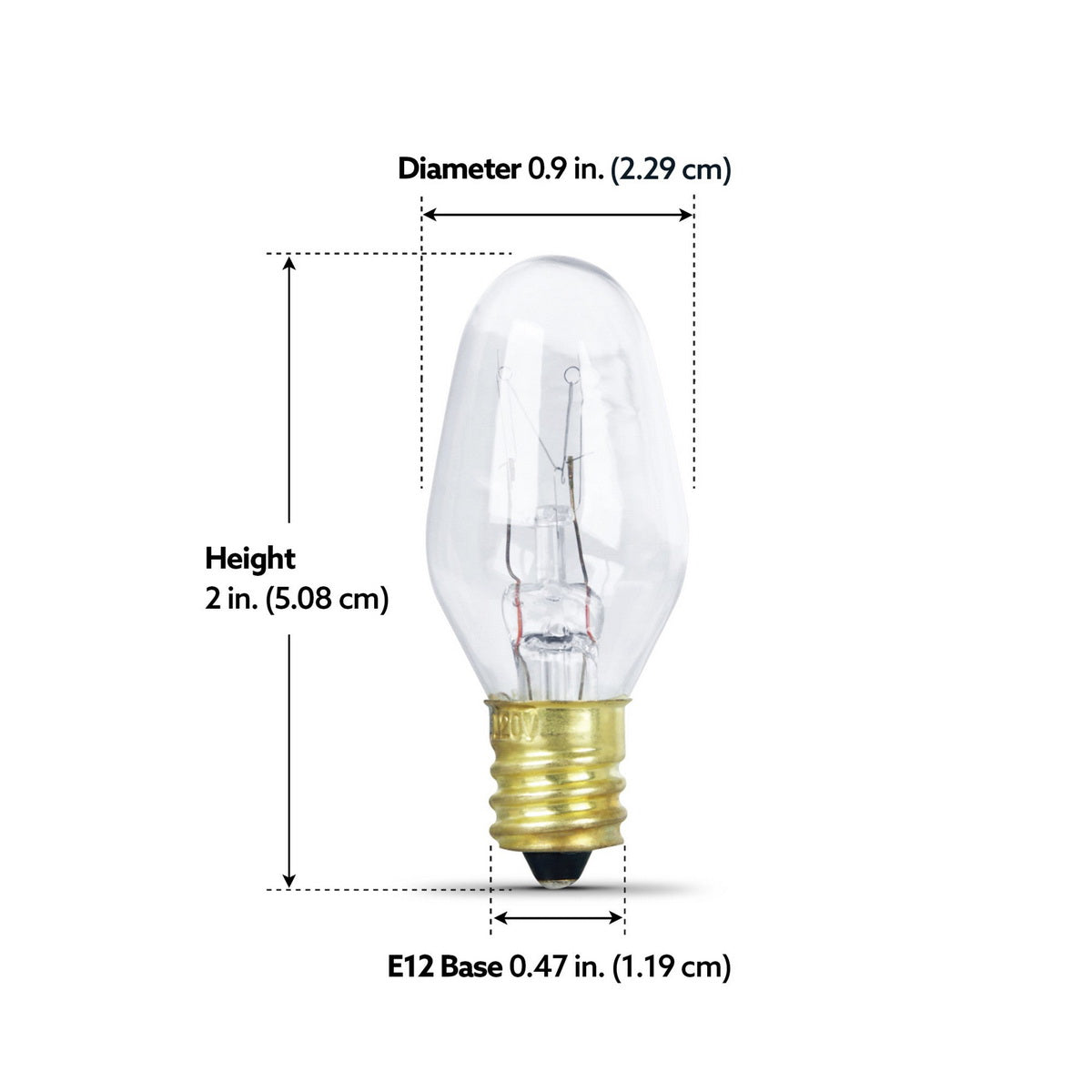 FEIT Electric 4 Watt Dimmable Incandescent C7 Night Light Bulb, E12 Base - Soft White, 4 count-017801005660-LR-230930-4-LR eShop