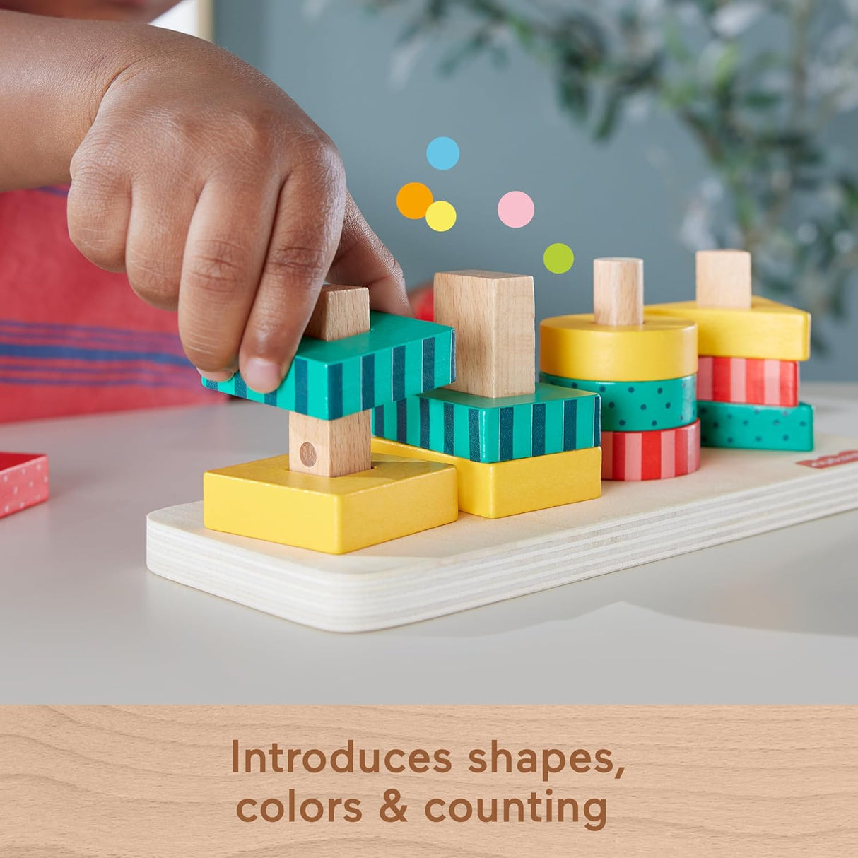 Fisher-Price Toddler Sorting Toy Wooden Shape Stacker-194735238187-LR-357616-6-LR eShop