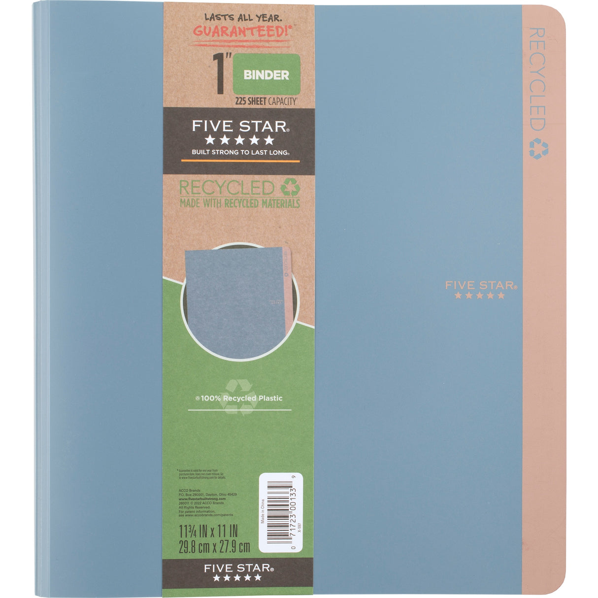 Five Star 1" D-Ring Binder - Recycled, Assorted-071723001339-LR-350706-1-LR eShop