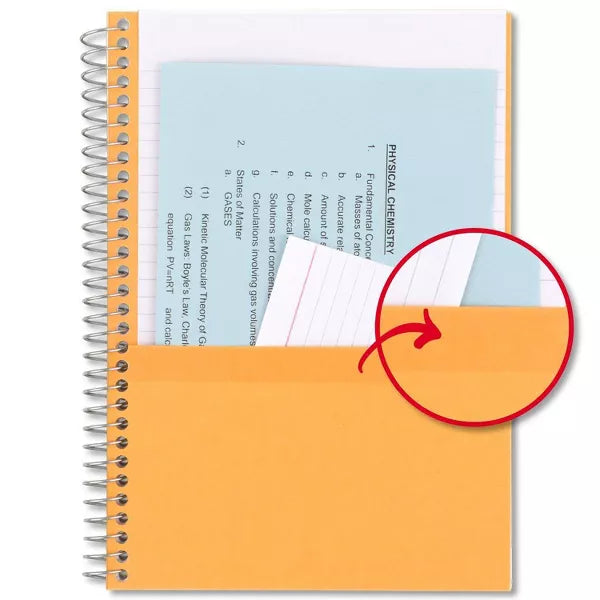 Five Star 2 Subject College Ruled Notebook - Assorted, 9.5" x 6"-071723121549-LR-354811-4-LR eShop
