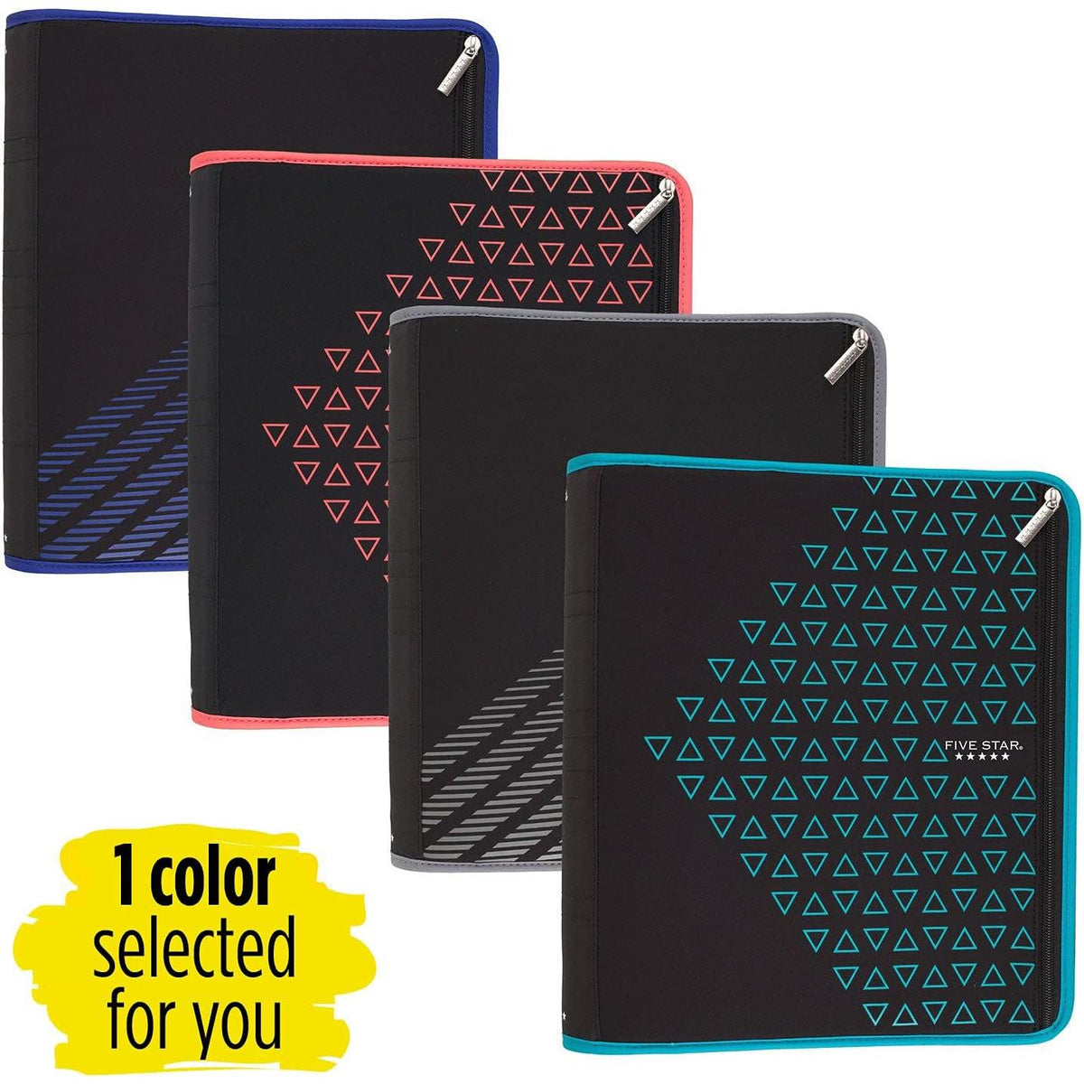 Five Star 2" Xpanz Zipper Binder Expandable with Interior Pockets, Assorted Colors-043100290407-LR-137471-2-LR eShop