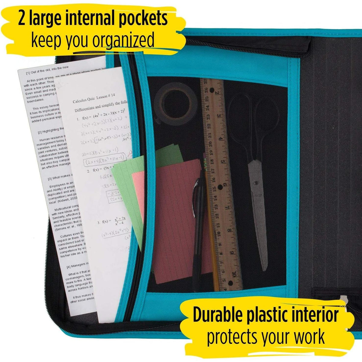 Five Star 2" Xpanz Zipper Binder Expandable with Interior Pockets, Assorted Colors-043100290407-LR-137471-5-LR eShop
