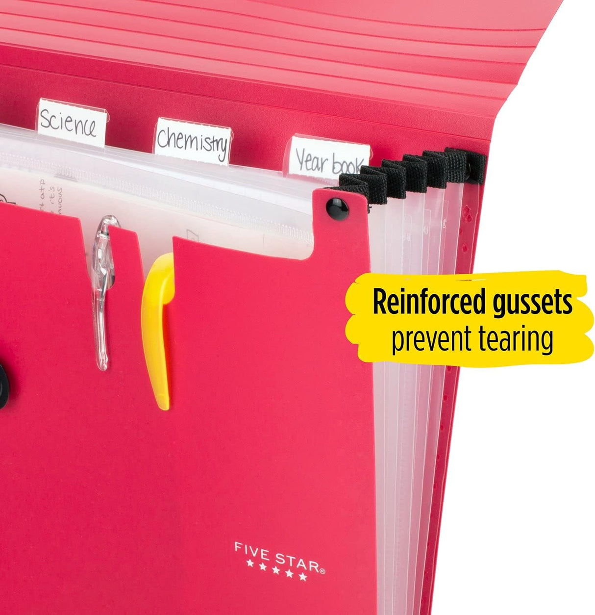 Five Star 6-Pocket Expanding File - Assorted Colors, 13" x 9.25"-1004310035552-LR-185451-2-LR eShop
