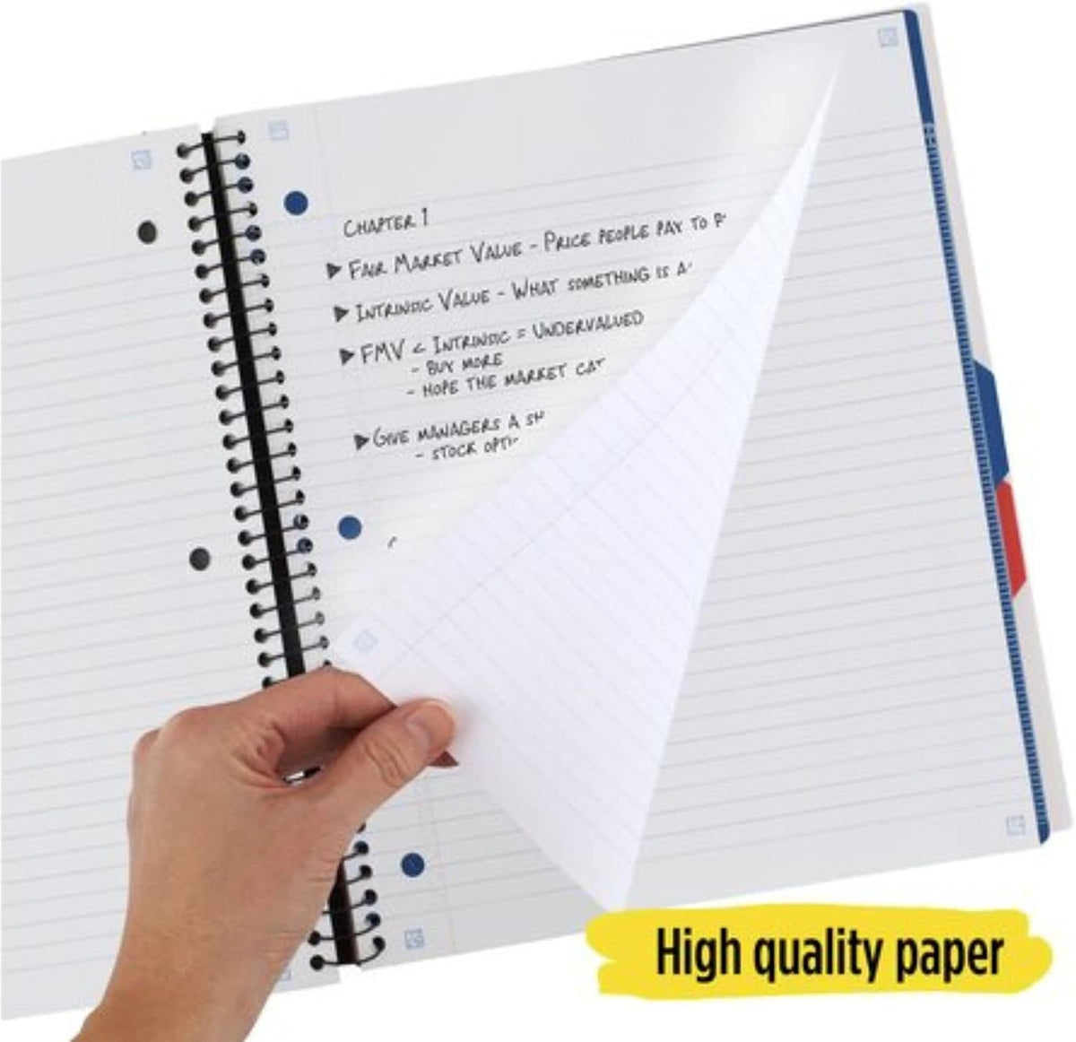 Five Star College Ruled Advance Wirebound Notebook - Assorted Colors, 3 Subject-043100063247-LR-325899-2-LR eShop