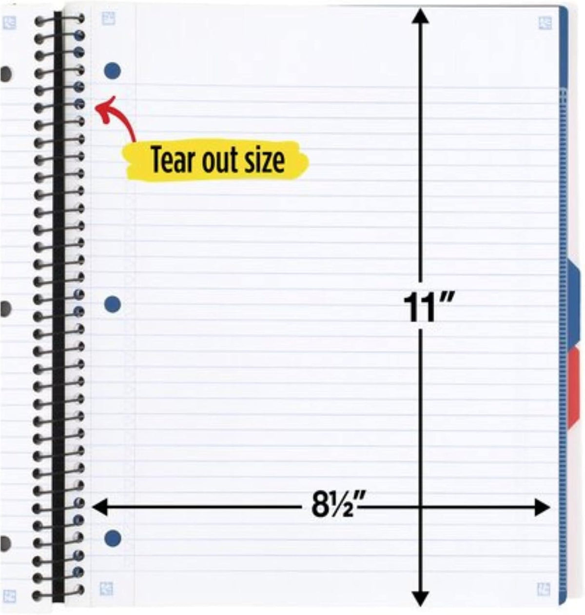 Five Star College Ruled Advance Wirebound Notebook - Assorted Colors, 3 Subject-043100063247-LR-325899-5-LR eShop