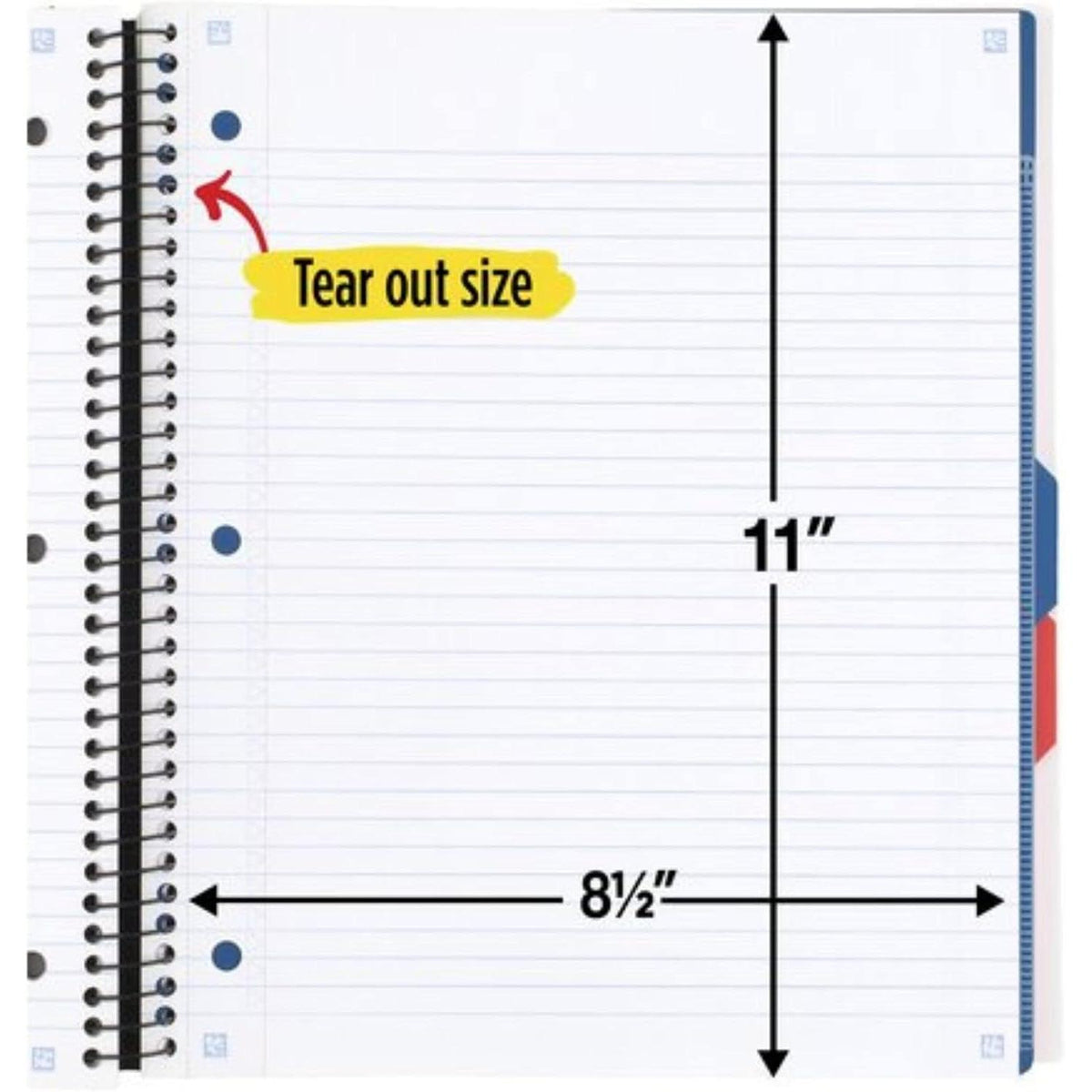 Five Star College Ruled Advance Wirebound Notebook - Assorted Colors, 3 Subject-043100063247-LR-325899-5-LR eShop