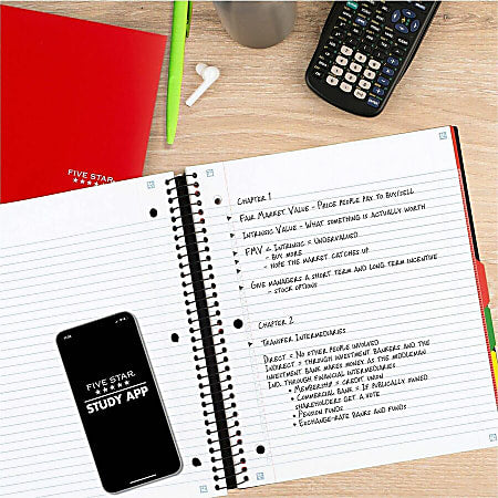 Five Star College Ruled Advance Wirebound Notebook - Assorted Colors, 5 Subject-043100063261-LR-324381-4-LR eShop