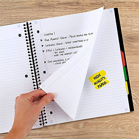 Five Star College Ruled Advance Wirebound Notebook - Assorted Colors, 5 Subject-043100063261-LR-324381-5-LR eShop