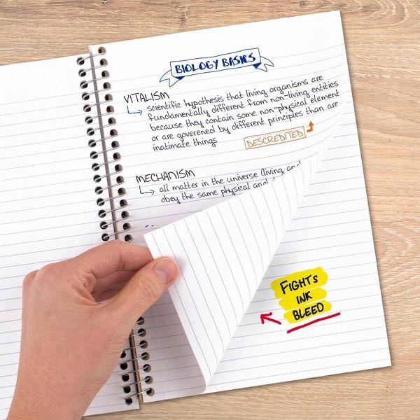 FIVE STAR College Ruled Spiral Notebook, 9.5" x 6" - Assorted Colors, 5 Subject-071723121648-LR-354812-4-LR eShop