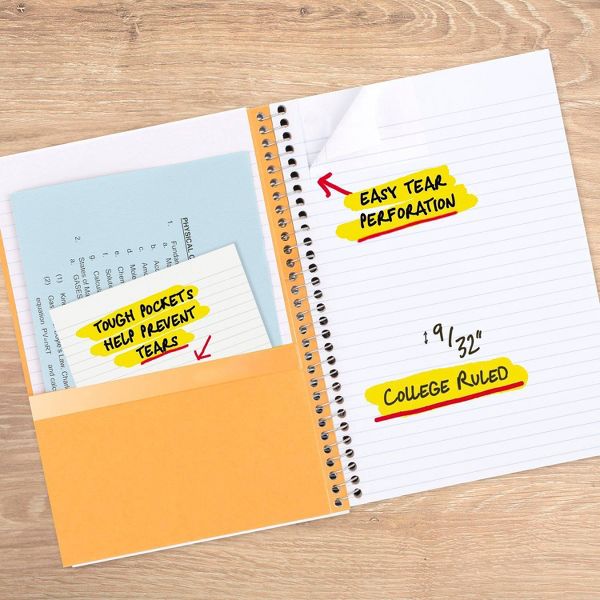 FIVE STAR College Ruled Spiral Notebook, 9.5" x 6" - Assorted Colors, 5 Subject-071723121648-LR-354812-5-LR eShop