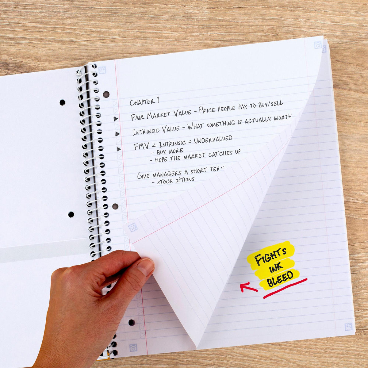 Five Star Recycled Notebook Plus Study App, 1 Subject, College Ruled, 8 1/2" x 11"-071723149567-LR-363502-3-LR eShop