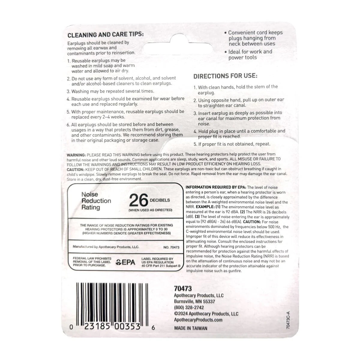 Flents PROTECHS Corded Ear Plugs with Case-023185003536-LR-359260-5-LR eShop