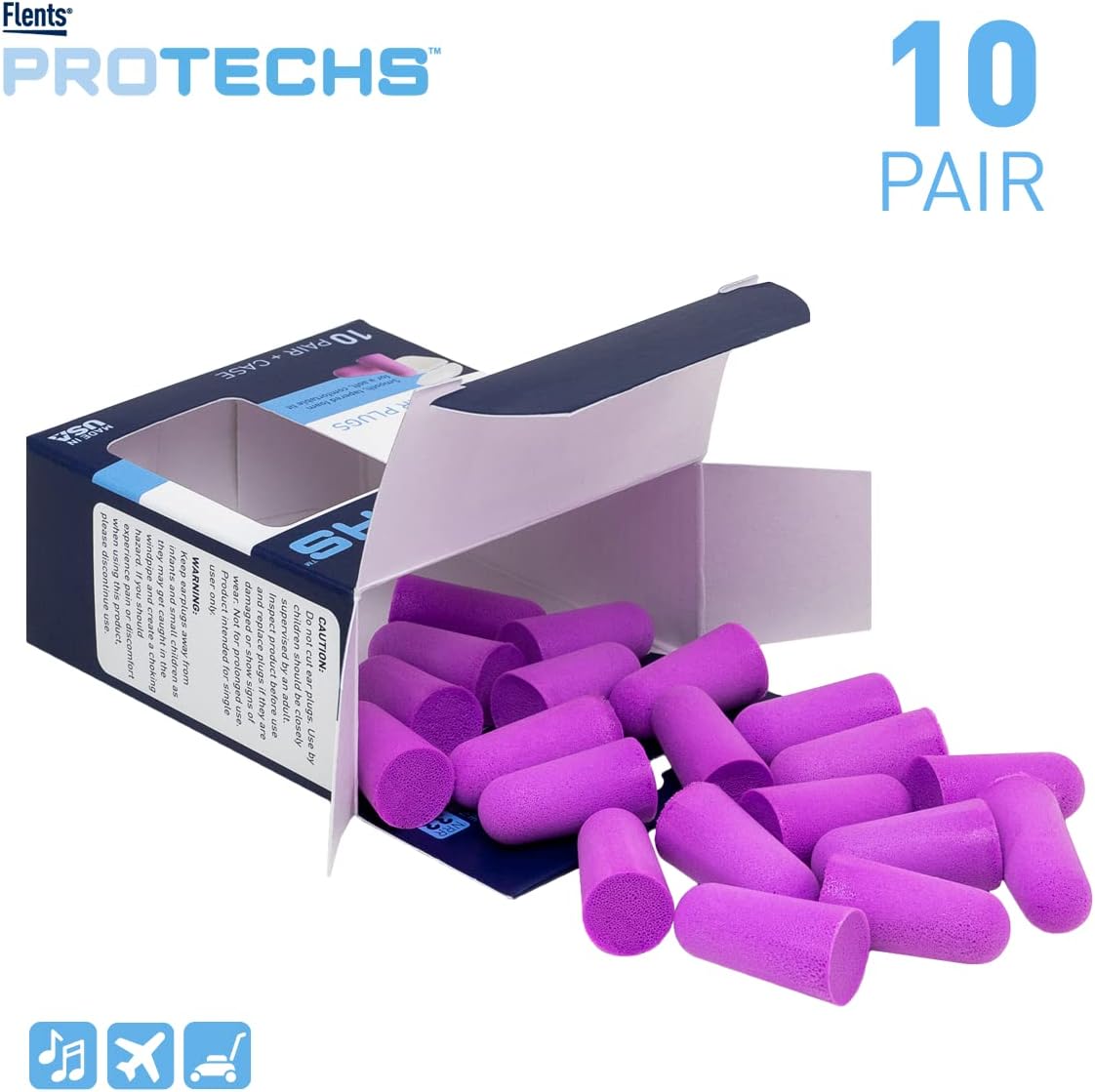 Flents PROTECHS Quiet Time Foam Ear Plugs - Purple, 10 pairs-023185680003-LR-338797-2-LR eShop