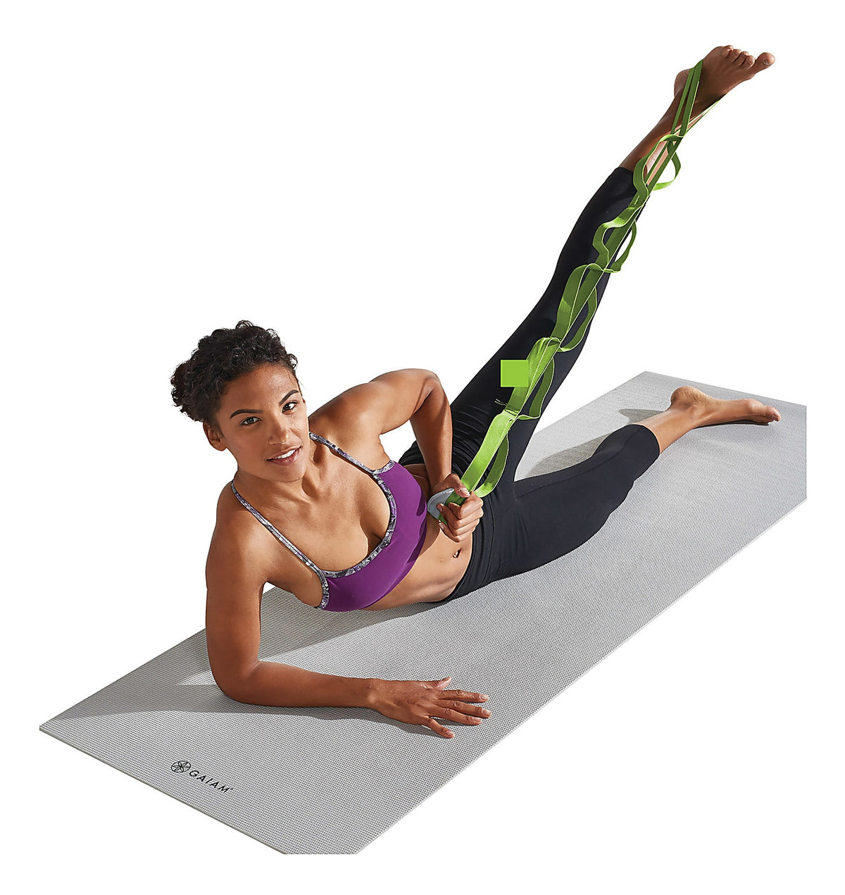 GAIAM Restore Multi-Grip Stretch Strap - Green, 86"-018713605627-LR-346385-3-LR eShop