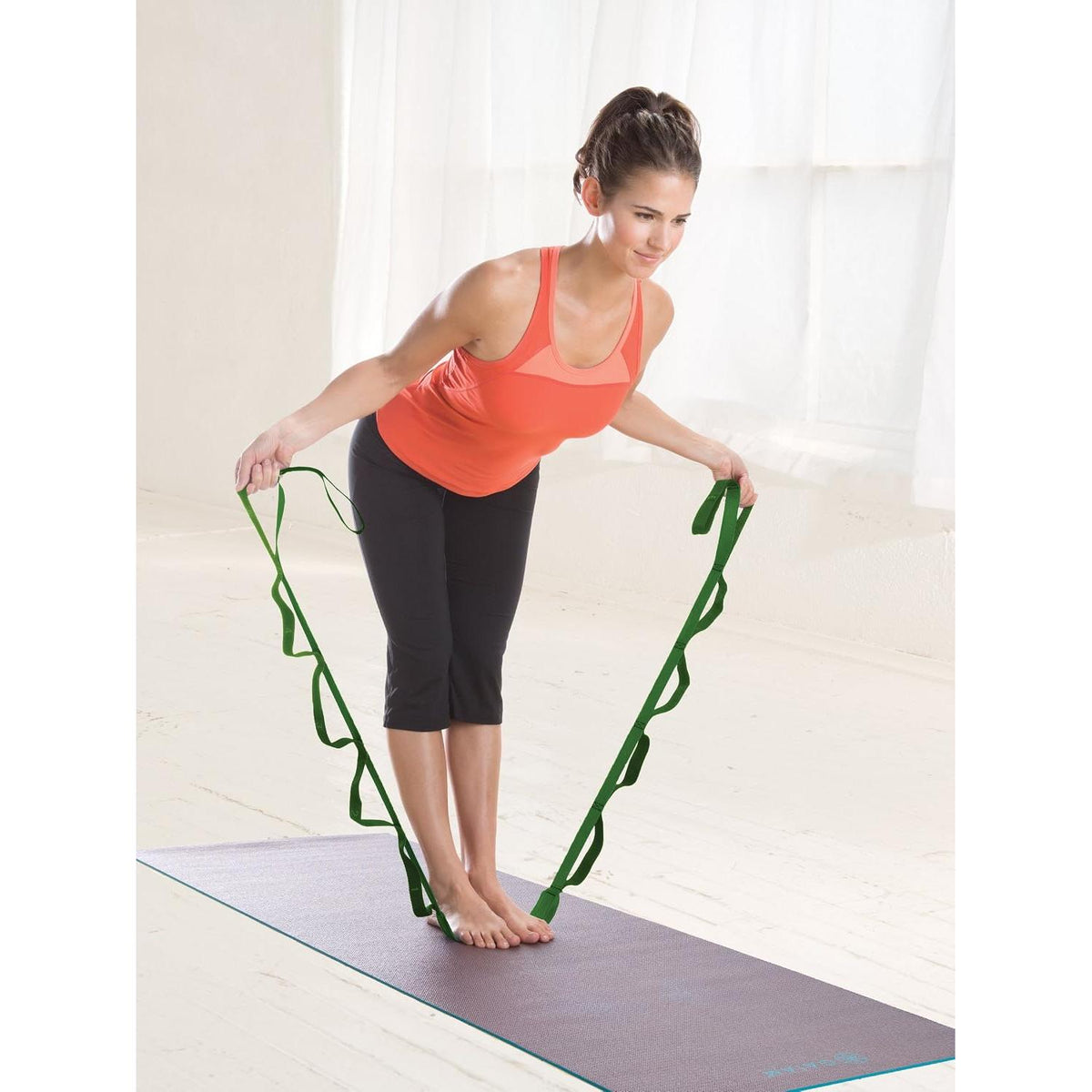 GAIAM Restore Multi-Grip Stretch Strap - Green, 86"-018713605627-LR-346385-5-LR eShop