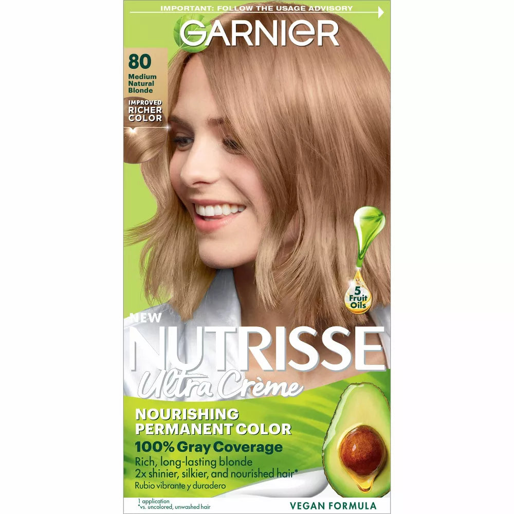 Garnier Nutrisse Nourishing Permanent Hair Color Creme - 80 Medium Natural Blonde-603084242573-LR-262503-1-LR eShop
