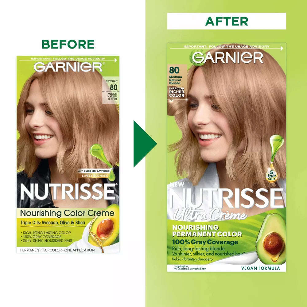 Garnier Nutrisse Nourishing Permanent Hair Color Creme - 80 Medium Natural Blonde-603084242573-LR-262503-9-LR eShop
