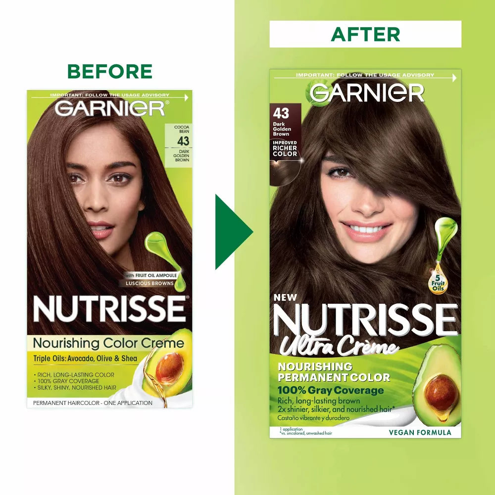 Garnier Nutrisse Ultra Creme Nourishing Permanent Color - 43 Dark Golden Brown-603084244157-LR-361792-9-LR eShop