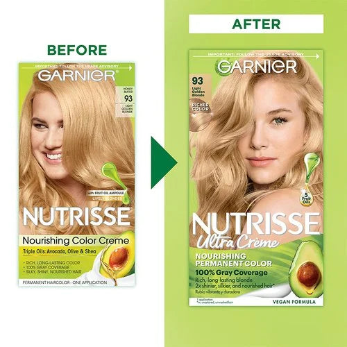 Garnier Nutrisse Ultra Creme Nourishing Permanent Color - 93 Light Golden Blonde-603084027378-LR-361785-3-LR eShop