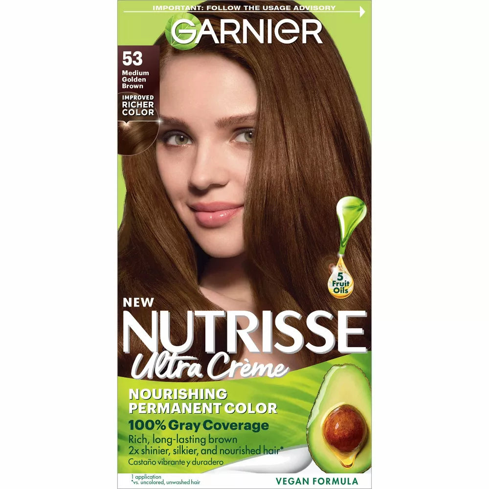 Garnier Nutrisse Ultra Creme Nourishing Permanent Hair Color - 53 Medium Golden Brown-603084242696-LR-251516-1-LR eShop