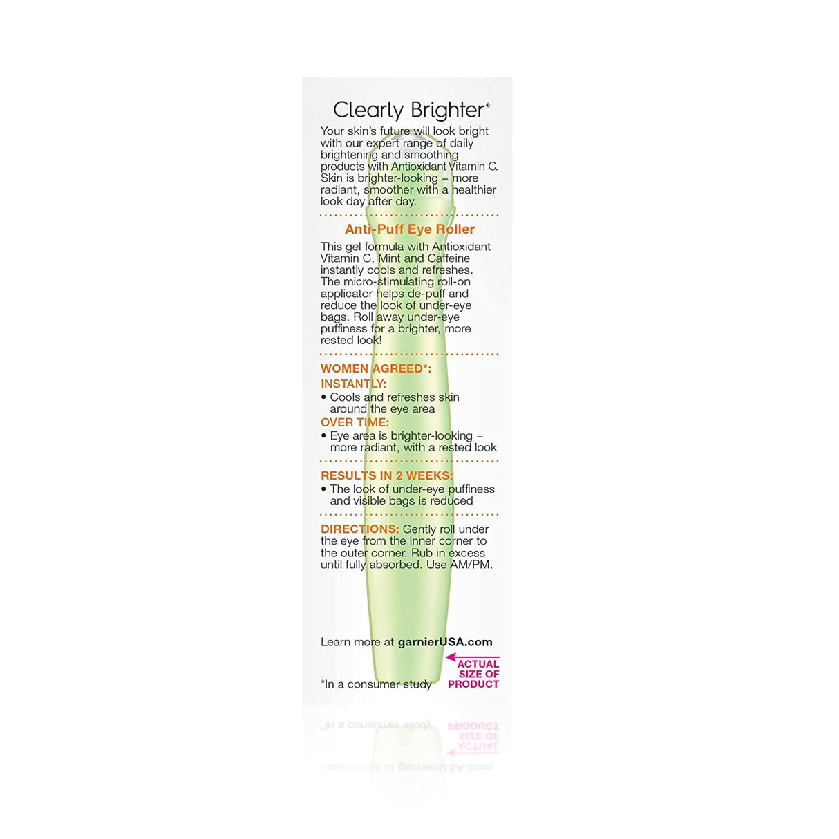 Garnier SkinActive Clearly Brighter Anti-Puff Eye Roller, 0.5 oz-603084036356-LR-251593-4-LR eShop