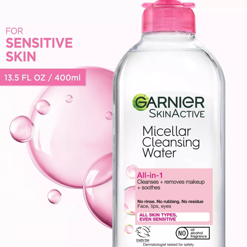 Garnier SkinActive Micellar Cleansing Water - All-In-1, 13.5 oz-603084454501-LR-296024-3-LR eShop